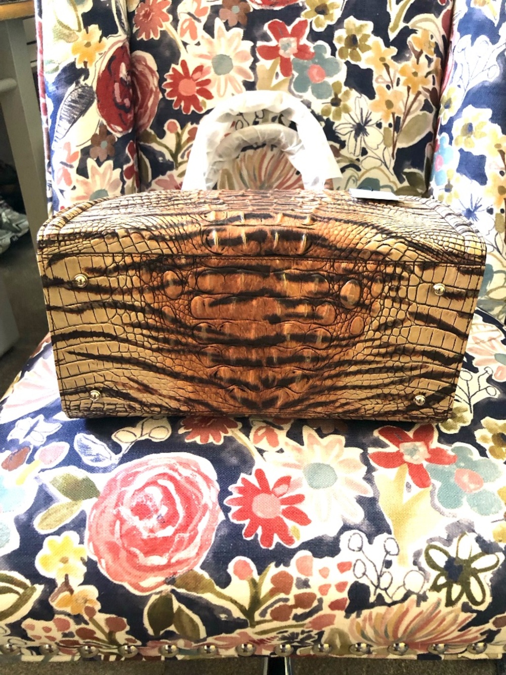 NWT Authentic Brahmin Caroline Feline (Tiger) Ombre Melbourne Handbag - Picture 7 of 7